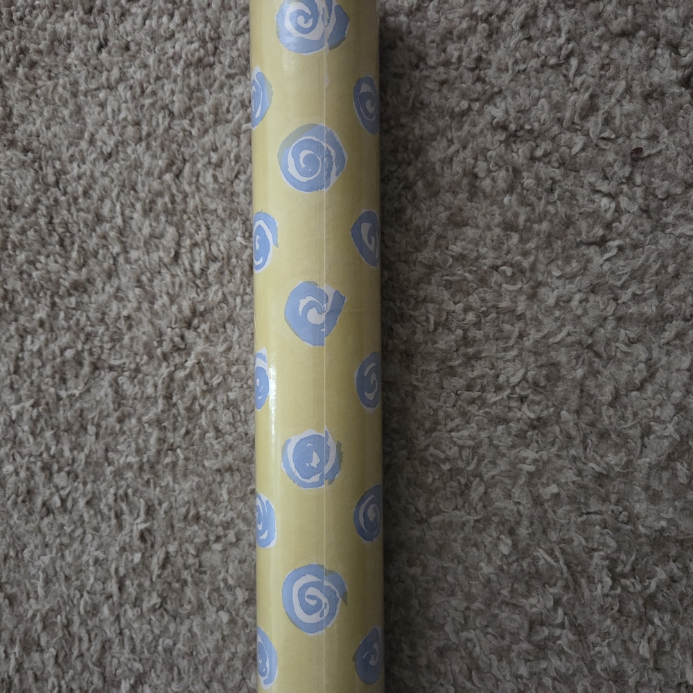 Yellow and Blue Swirl Vintage DESIGNERS GUILD Wallcovering